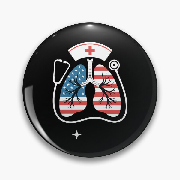 Item preview, Patriotic Lungs American Flag Respiratory Therapist designed and sold by tiekanamac.