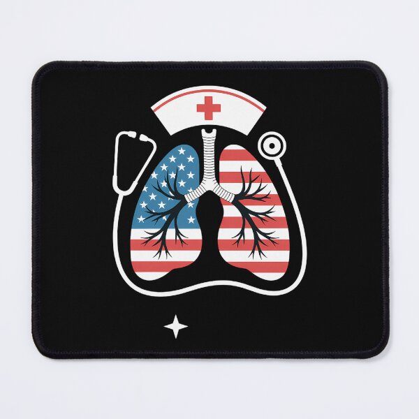 Item preview, Patriotic Lungs American Flag Respiratory Therapist designed and sold by tiekanamac.