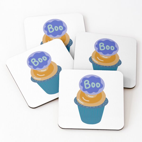 Item preview, Cute Boo Cupcake – Kawaii Halloween Dessert Illustration designed and sold by Horrify.