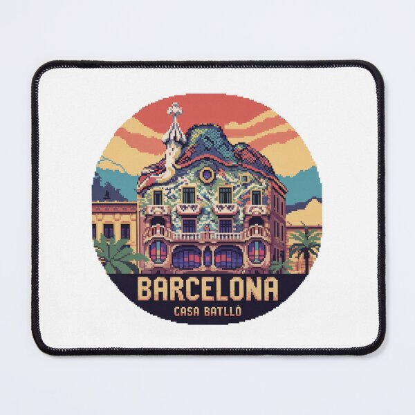 Item preview, Barcelona Casa Batlló Pixel Art - Antoni Gaudí Modernism Architecture designed and sold by CircinusStore.