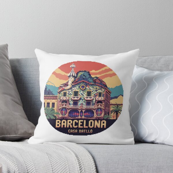 Item preview, Barcelona Casa Batlló Pixel Art - Antoni Gaudí Modernism Architecture designed and sold by CircinusStore.