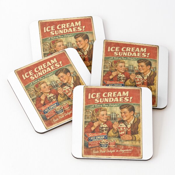 Item preview, Sundae Sweethearts: Retro Romance at the Counter designed and sold by ForeverPrintsOK.