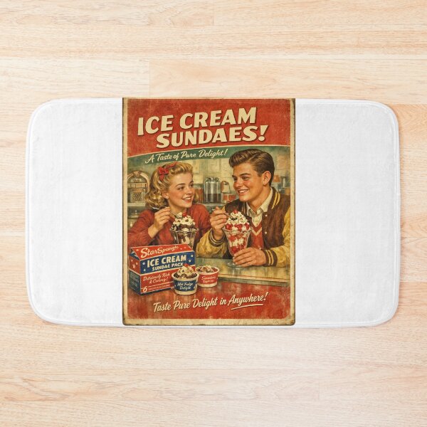Item preview, Sundae Sweethearts: Retro Romance at the Counter designed and sold by ForeverPrintsOK.