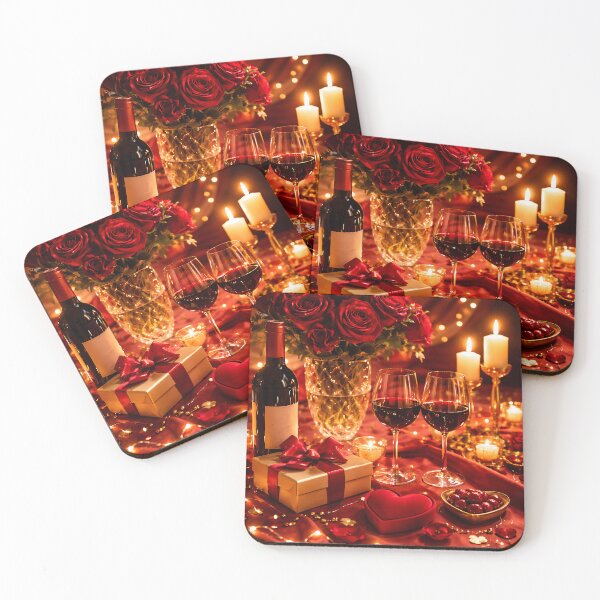 Item preview, A fairy-tale castle glowing with Valentine lights, magical night scene. designed and sold by MagicMaker1984.