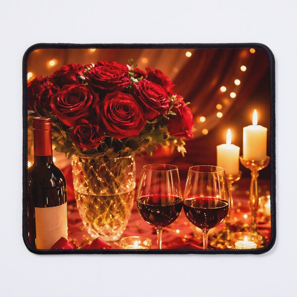 Item preview, A fairy-tale castle glowing with Valentine lights, magical night scene. designed and sold by MagicMaker1984.
