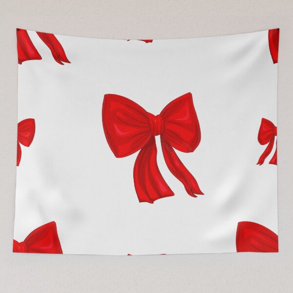 Item preview, Red festive cartoon bows seamless repeat pattern designed and sold by LYAN-STORE.