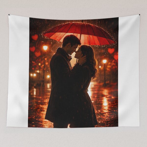Item preview, Valentine portrait with red accent lighting background dramatic mood. designed and sold by MagicMaker1984.