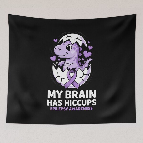 Item preview, Purple Ribbon Epilepsy Awareness Dinosaur designed and sold by lilensgavadur.
