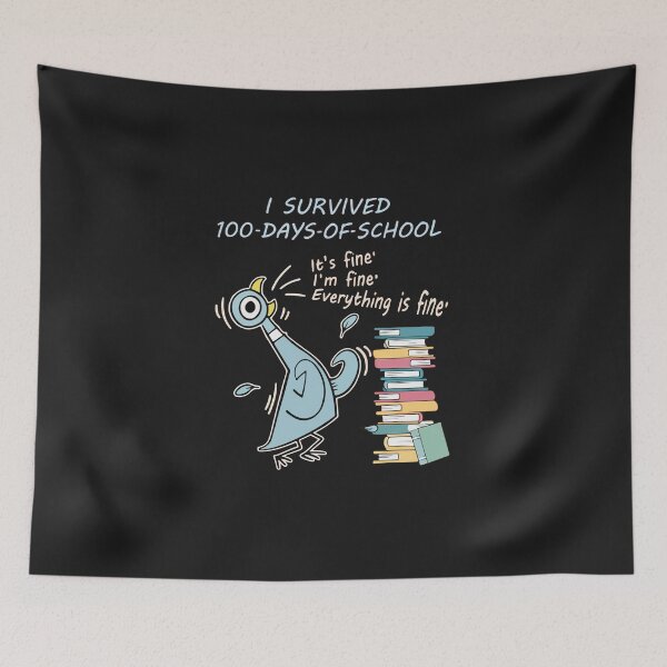 Item preview, I Survived 100 Days of School Funny Pigeon Meme designed and sold by BrookePage271.