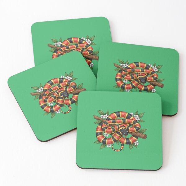Item preview, Coral Snake in Blooming Forest designed and sold by BirdsnStuff.