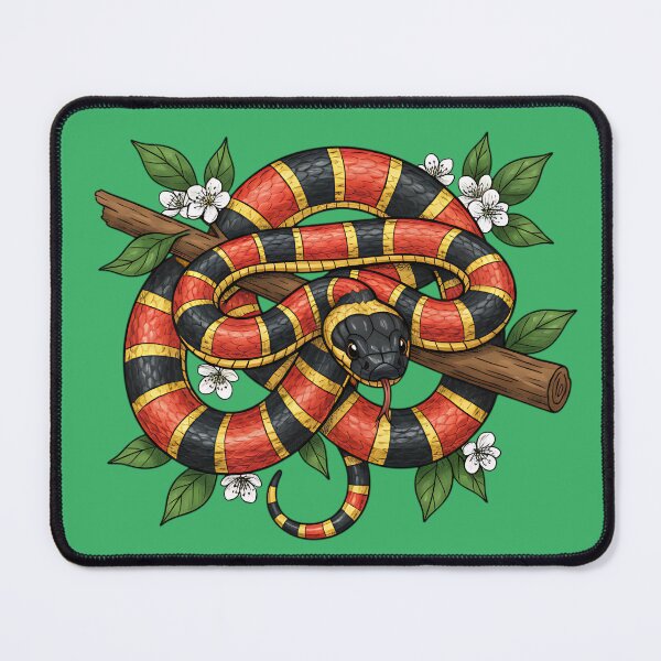 Item preview, Coral Snake in Blooming Forest designed and sold by BirdsnStuff.