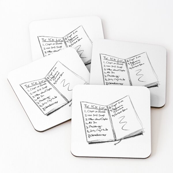 Item preview, Hand-Drawn Sketch of an Open Notebook with "The Ick List" designed and sold by MAF_Merch.