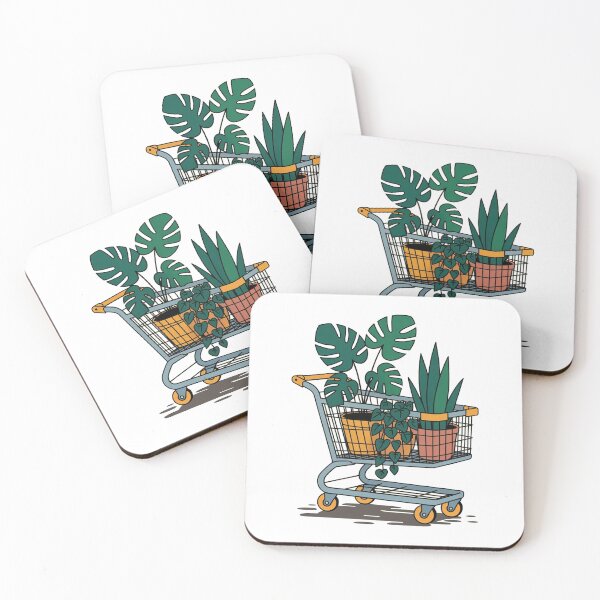 Item preview, Plant Shopping Cart Aesthetic Illustration designed and sold by MonkiFlipp.