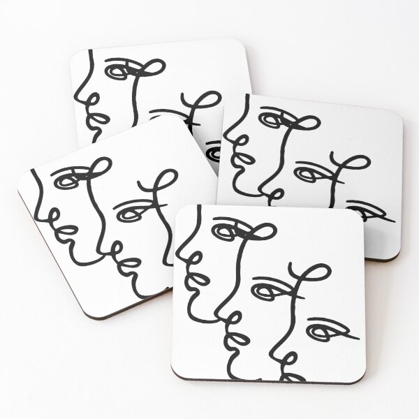 Item preview, Faces in Harmony – Line Art Minimalist Portrait designed and sold by byafrilaence.