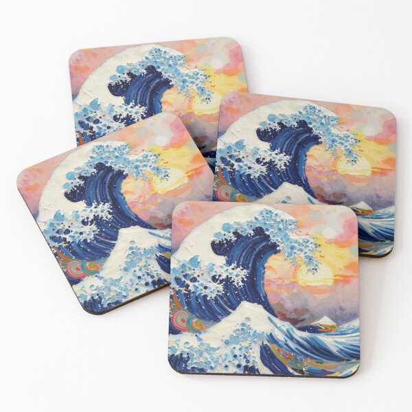 Item preview, Great Wave Inspired Abstract Ocean Art | Modern Interpretation of a Classic Japanese Wave designed and sold by Linda Roisum.