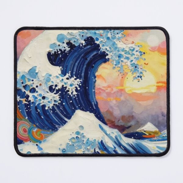 Item preview, Great Wave Inspired Abstract Ocean Art | Modern Interpretation of a Classic Japanese Wave designed and sold by Linda Roisum.