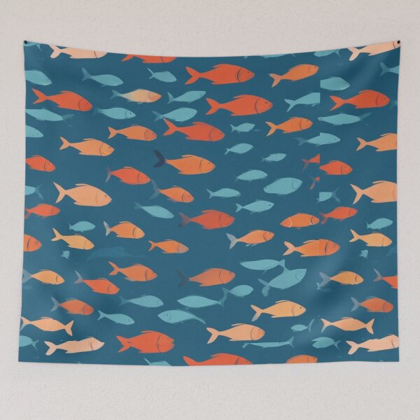 Item preview, School of Colorful Fish designed and sold by Zenvo.