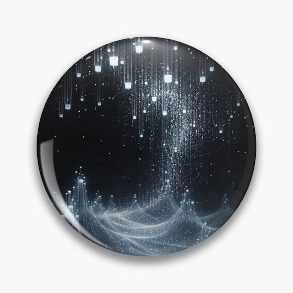 Item preview, Digital Rain over a Luminous Data Landscape designed and sold by Zenvo.