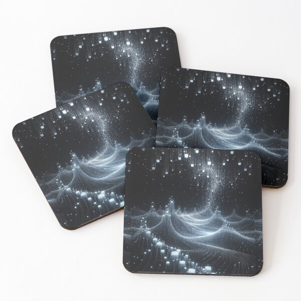 Item preview, Digital Rain over a Luminous Data Landscape designed and sold by Zenvo.