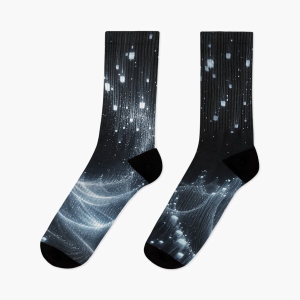 Item preview, Digital Rain over a Luminous Data Landscape designed and sold by Zenvo.