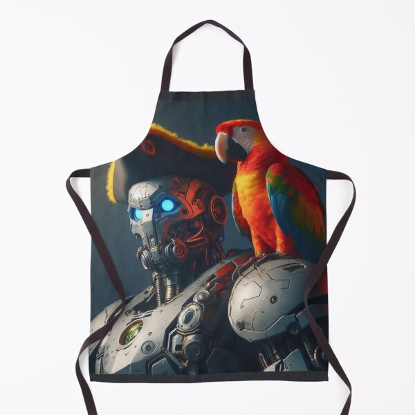 Item preview, Cyber Pirate & Parrot – Futuristic Treasure Hunter designed and sold by Dogandesighn.