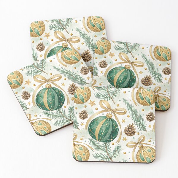 Item preview, Luxurious Christmas design with gold ornaments designed and sold by Merrylands Artshop.
