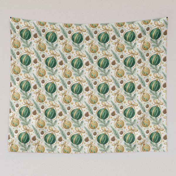 Item preview, Luxurious Christmas design with gold ornaments designed and sold by Merrylands Artshop.