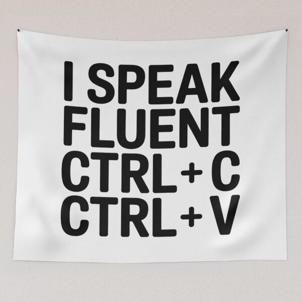 Item preview, I Speak Fluent CTRL + C CTRL + V – Funny Coding Humor T-Shirt designed and sold by RMTrendy.