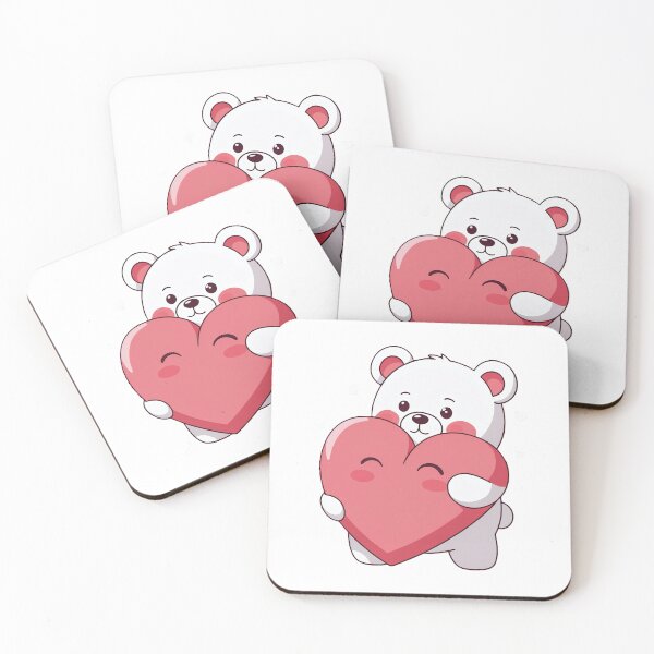 Item preview, Cute Chibi Cat Hugging Big Heart with Shy Expression Valentine Sticker on White Background designed and sold by BankMano.