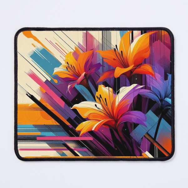 Item preview, Copy of Chromatic Bloom V – Abstract Geometric Floral Art designed and sold by Okmanoo.