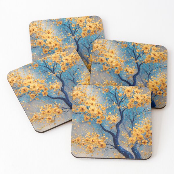 Item preview, Abstract Golden Sakura Tree, Luxurious Contemporary Art designed and sold by daila70.