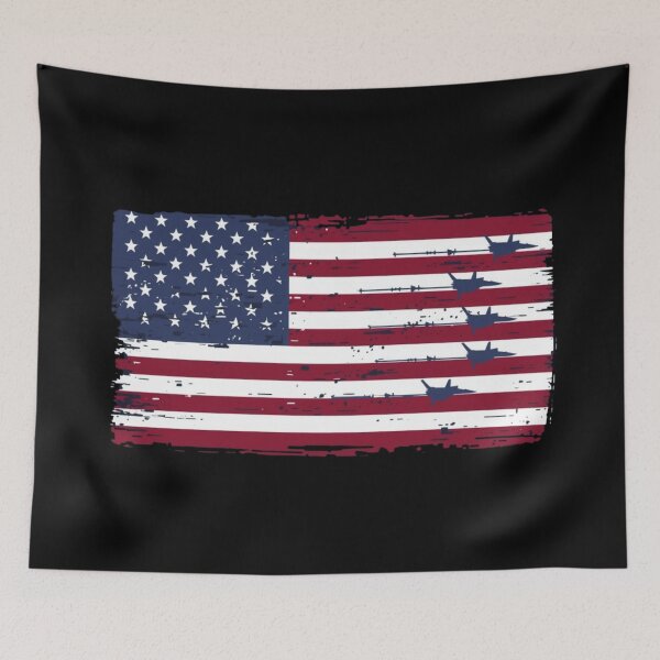 Item preview, American Flag with Fighter Jets – Patriotic Military Freedom Design designed and sold by Shanker-studio.
