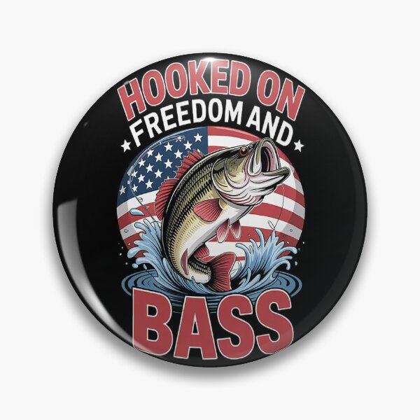 Item preview, Fisherman American Flag Hooked On Freedom And Bass designed and sold by brinbotty.