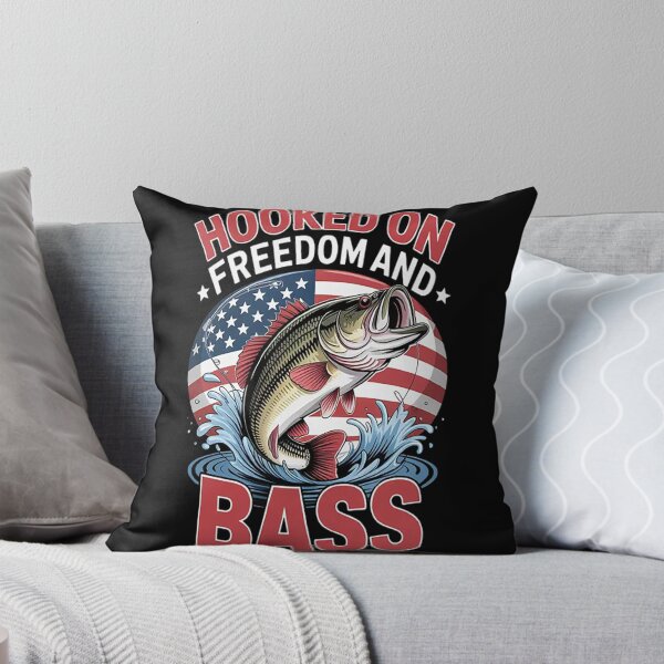 Item preview, Fisherman American Flag Hooked On Freedom And Bass designed and sold by brinbotty.