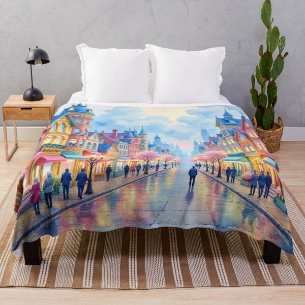 Item preview, Colorful Rainy Town designed and sold by Mary Spencer.