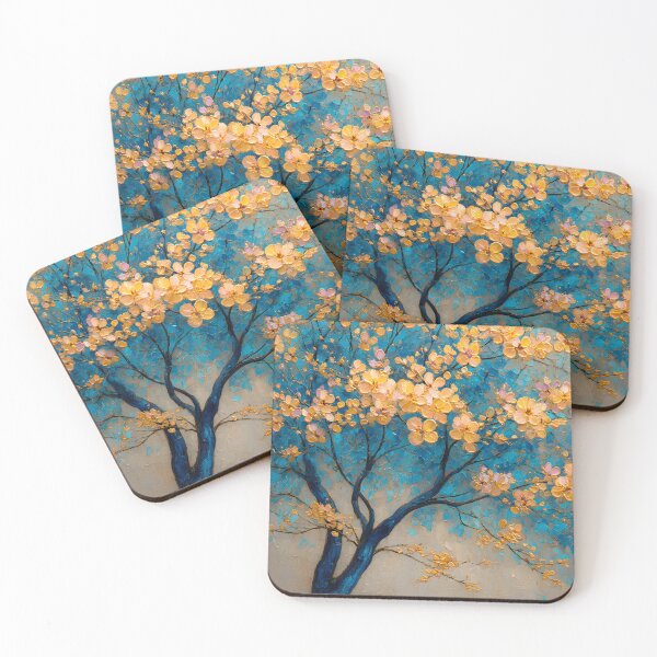 Item preview, Abstract Golden Sakura Tree, Elegant Contemporary Art designed and sold by daila70.