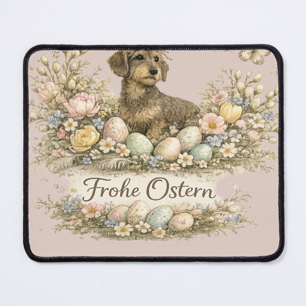 Item preview, Wirehaired Dachshunds for Easter designed and sold by Dackelwissen.