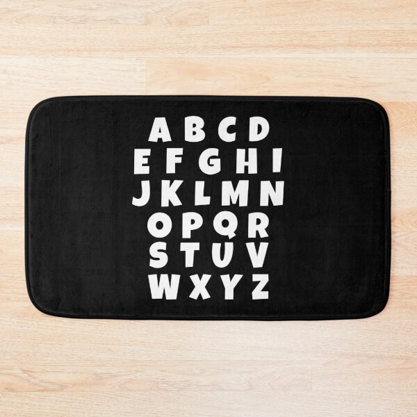 Item preview, English alphabets letters white text designed and sold by Think4Prints.