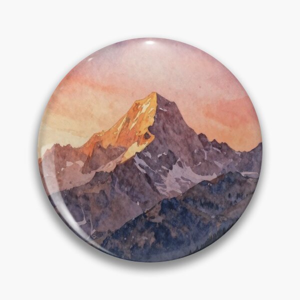Item preview, The "Gran Paradiso" (Great Paradise) mountain at the sunset designed and sold by WildArtIT.