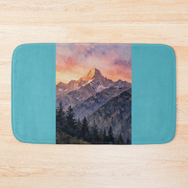 Item preview, The "Gran Paradiso" (Great Paradise) mountain at the sunset designed and sold by WildArtIT.