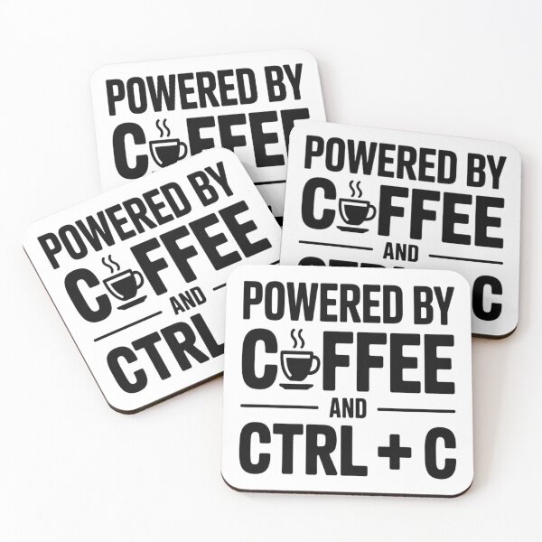 Item preview, Powered by Coffee and CTRL + C – Funny Office & Work Humor T-Shirt designed and sold by RMTrendy.