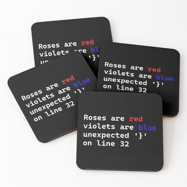 Item preview, Roses Are Red, Violets Are Blue – Programmer Error Joke Typography Design designed and sold by OffSignal.