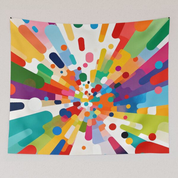 Item preview, A Vibrant Radial Explosion of Abstract Shapes. designed and sold by Boundless PixelForge.