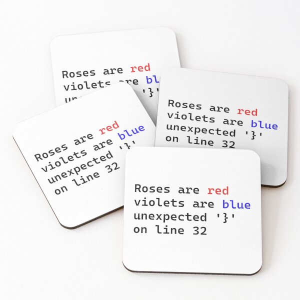Item preview, Roses Are Red, Violets Are Blue – Programmer Error Joke Typography Design designed and sold by OffSignal.