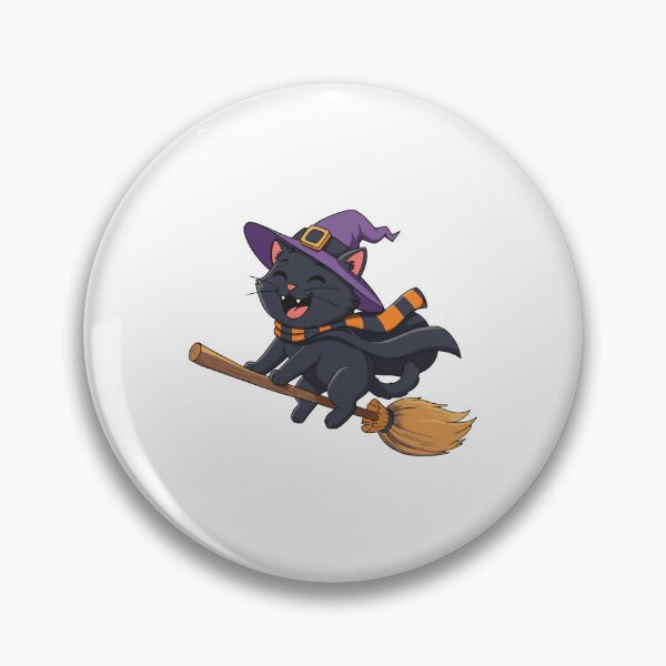 Item preview, Witch Cat – Cute Spooky Cat for Witchy & Halloween Lovers designed and sold by Fouziaart08.