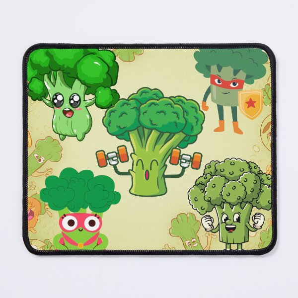 Item preview, Super Broccoli Heroes – Cute Healthy Vegetable Characters Illustration designed and sold by GoldenSparkleShop.