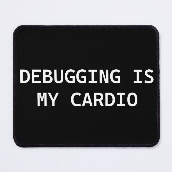 Item preview, Debugging Is My Cardio – Funny Programmer Typography Design designed and sold by OffSignal.
