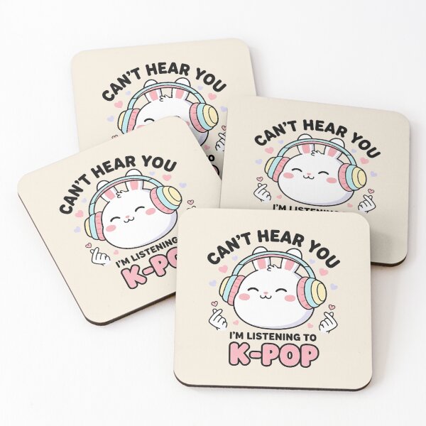 Item preview, Cute Bunny Can't Hear You I'm Listening To Kpop designed and sold by dudelinart.