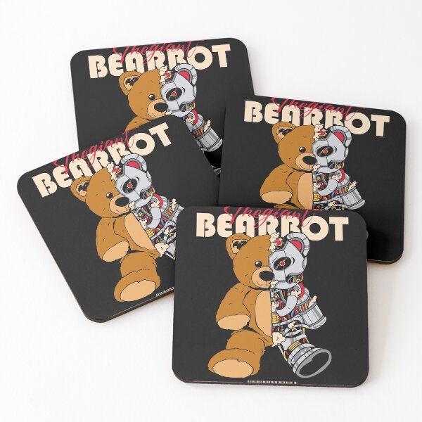 Item preview, Bearbot Teddy – Cyborg Bear Street Art Illustration designed and sold by bt-bigbear.