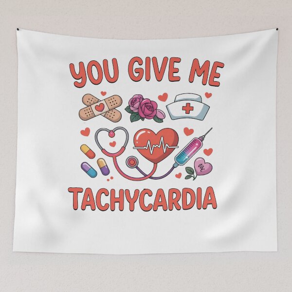 Item preview, Funny You Give Me Tachycardia ER ICU NICU RN Nurse Men Women designed and sold by ZANNIX.